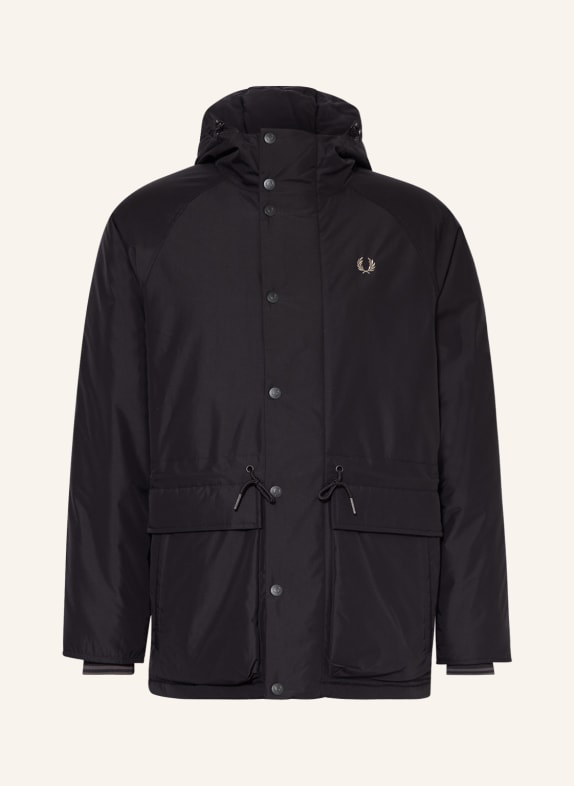 FRED PERRY Parka SCHWARZ
