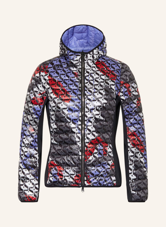 SPORTALM Hybrid-Steppjacke zum Wenden SCHWARZ/ LILA/ ROT