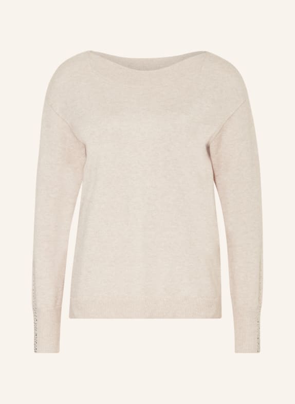 Betty Barclay Sweater with decorative gems BEIGE