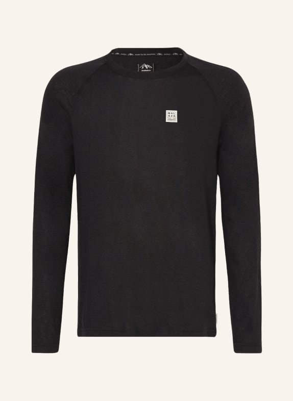 maloja Longsleeve HURSTM. mit Merinowolle SCHWARZ