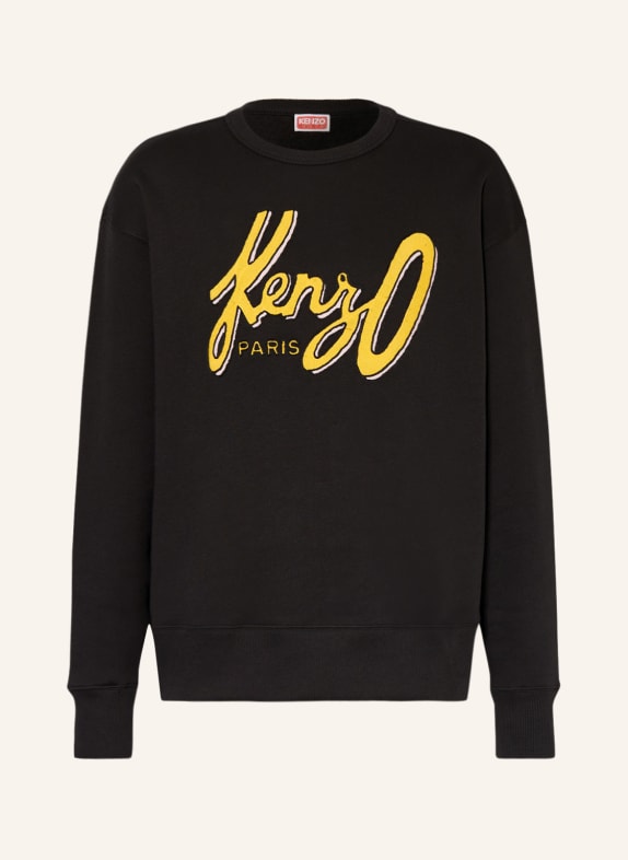 KENZO Oversized-Sweatshirt SCHWARZ/ GELB
