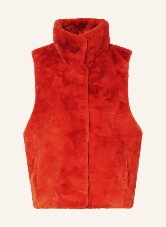 RINO & PELLE Faux fur vest LISON ORANGE