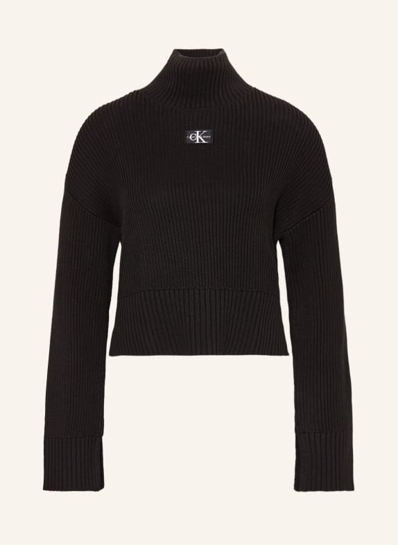 Calvin Klein Jeans Sweter oversize CZARNY