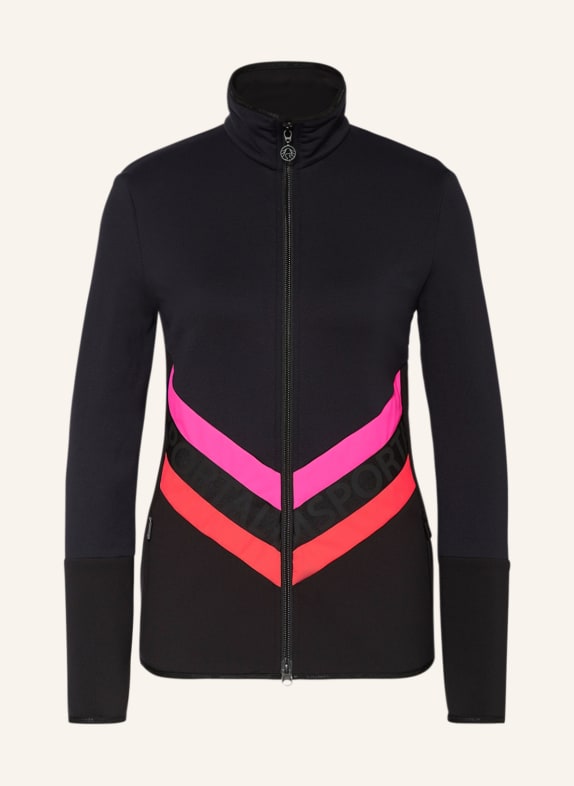 SPORTALM Mid-layer jacket BLACK/ NEON PINK