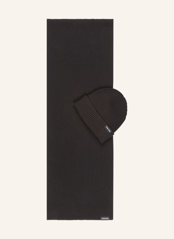 Calvin Klein Set: Scarf and hat BLACK