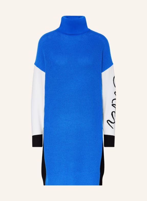 ULLI EHRLICH SPORTALM Strickkleid BLAU/ WEISS/ SCHWARZ
