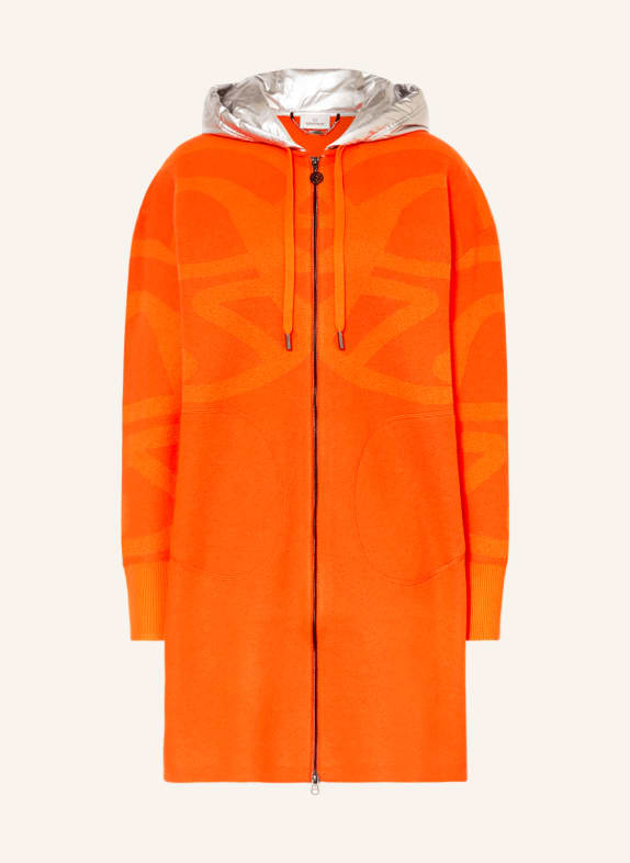 ULLI EHRLICH SPORTALM Strickjacke im Materialmix ORANGE/ DUNKELORANGE
