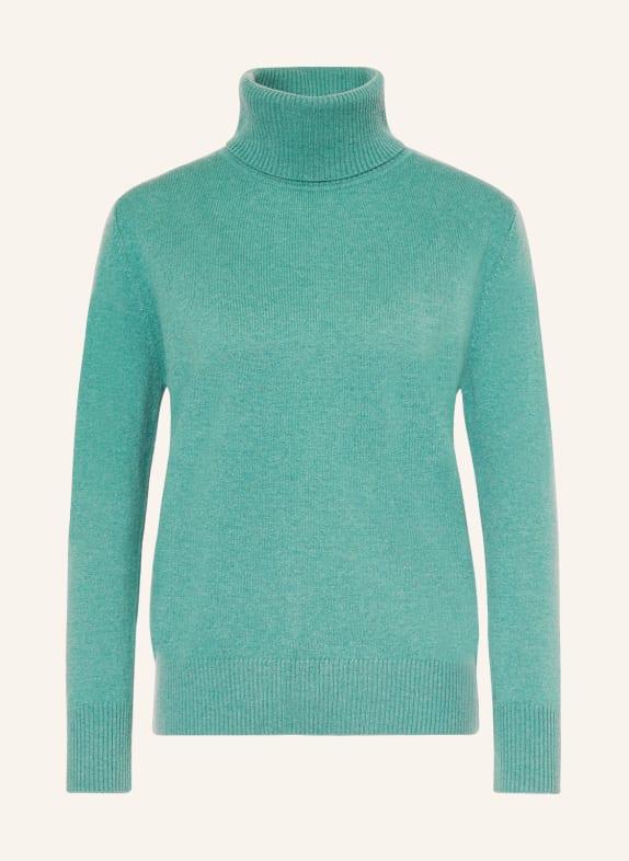 rosemunde Turtleneck sweater LAICA with cashmere GREEN
