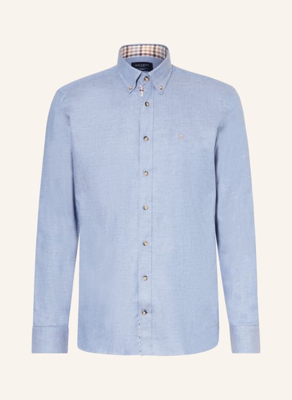 HACKETT LONDON Flanellhemd Slim Fit HELLBLAU