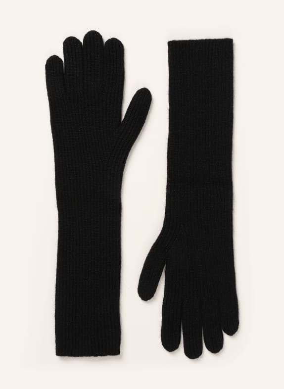 Delicatelove Handschuhe aus Cashmere SCHWARZ