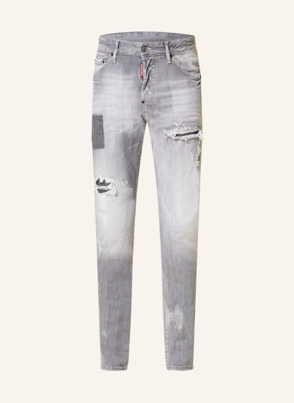 DSQUARED2 Jeansy w stylu destroyed COOL GUY extra slim fit 852 GREY