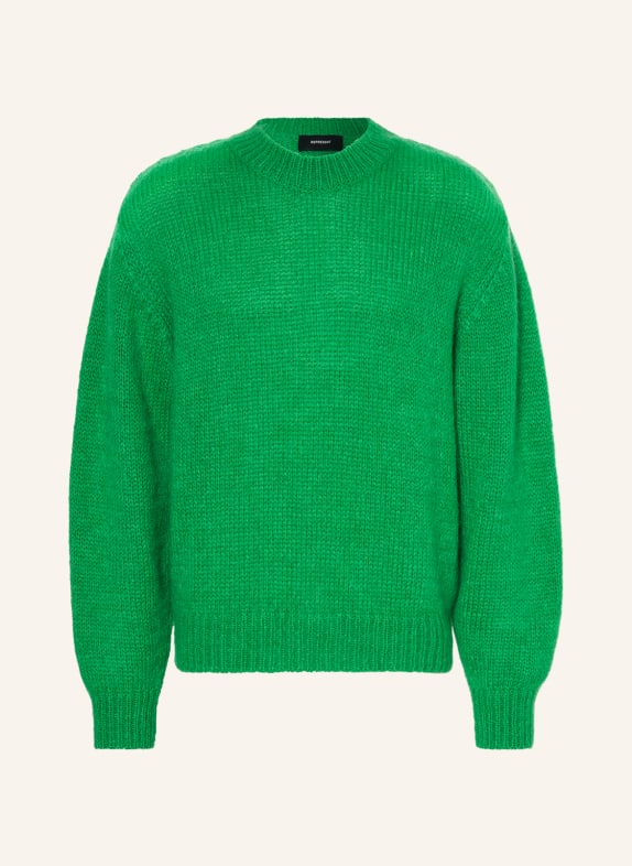 REPRESENT Sweater with mohair GREEN