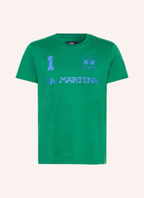 LA MARTINA T-Shirt CHEST GRÜN/ BLAU
