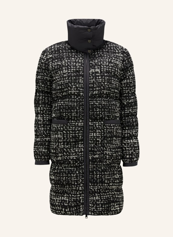 MONCLER Down coat RHONE in mixed materials WHITE/ BLACK