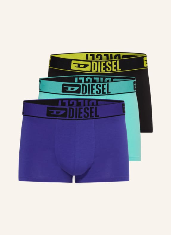 DIESEL Bokserki DAMIEN w 3-paku NIEBIESKI/ CZARNY/ MIĘTOWY