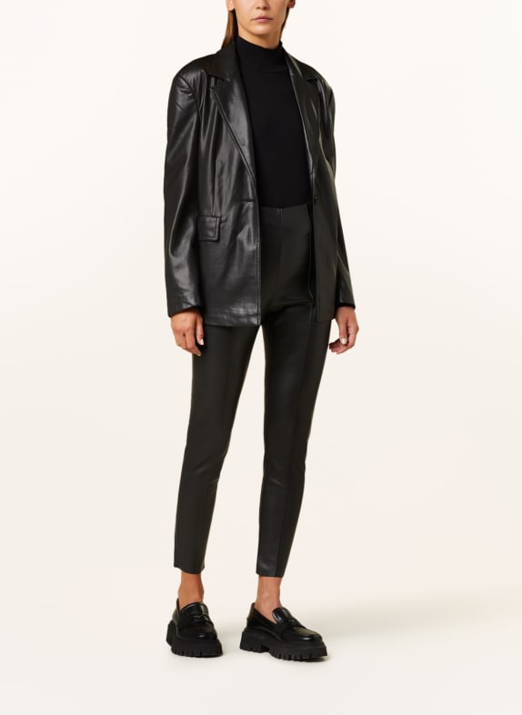 s.Oliver BLACK LABEL Pants in leather look