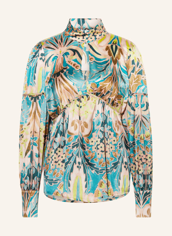 dea kudibal Blusenshirt MAXINE aus Seide PETROL/ ROSA/ MINT