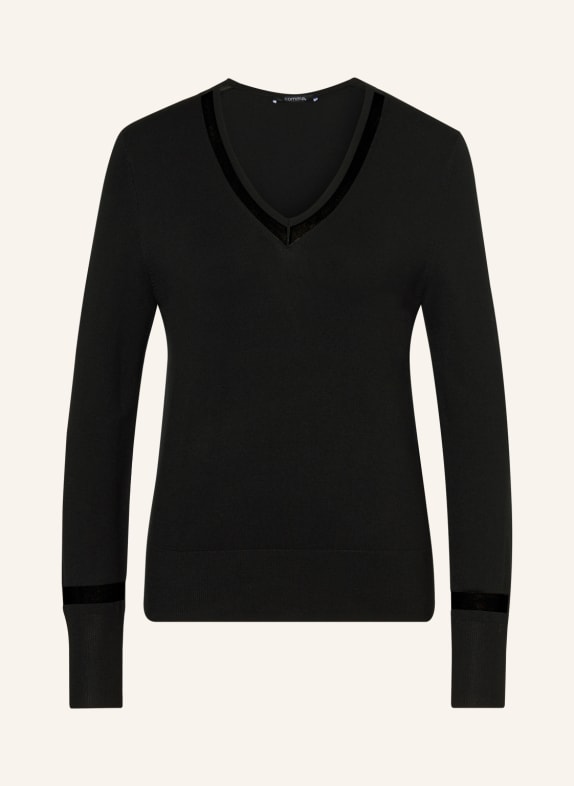 comma Sweater WHITE/ BLACK