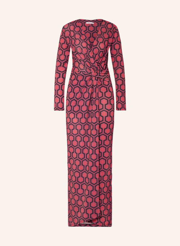 marivie Wrap dress RED CARPET! made of jersey with glitter thread PINK/ LIGHT RED/ BLACK