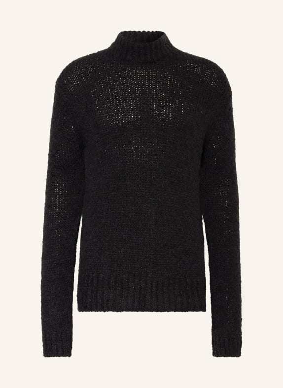 thom/krom Sweater with alpaca BLACK/ WHITE