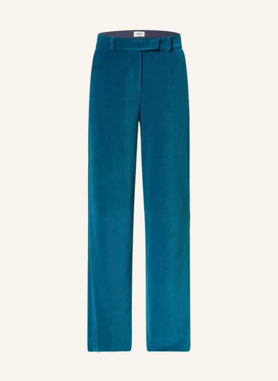 ottod'ame Wide leg trousers made of velvet TEAL