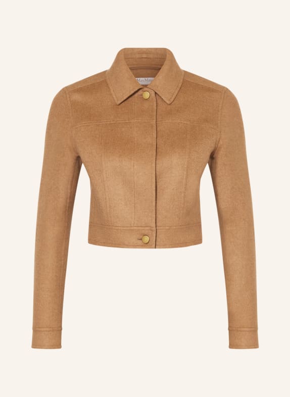 Max Mara Pea coat FOGLIA in camel hair CAMEL
