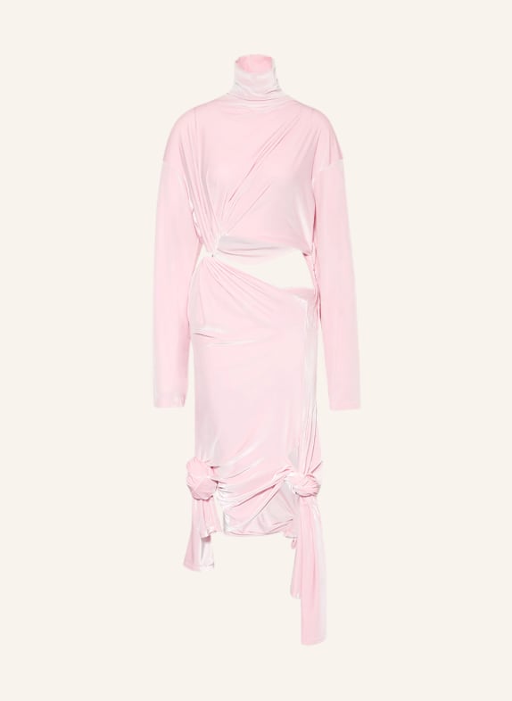 SPORTMAX Velour dress BELLI with cut-outs PINK