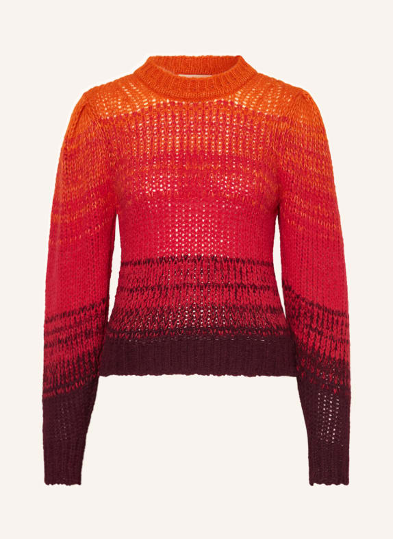 ULLA JOHNSON Alpaca sweater ROSALIA ORANGE/ RED/ DARK RED