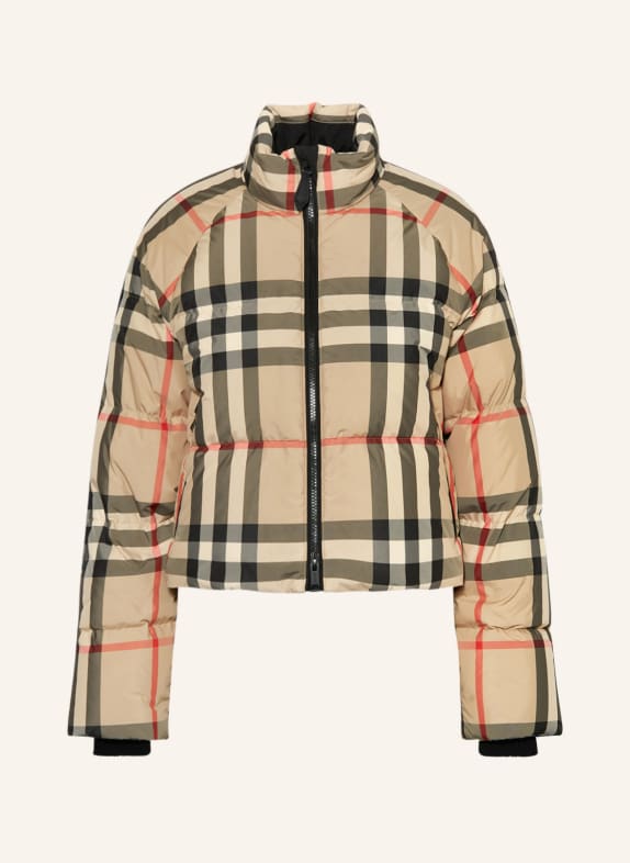 BURBERRY Cropped down jacket CAMEL/ RED/ BLACK