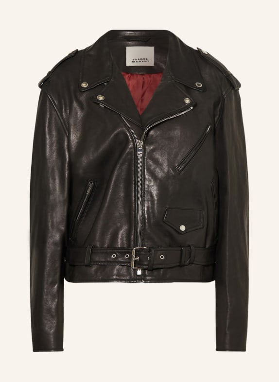 ISABEL MARANT Leather jacket BARBARA BLACK