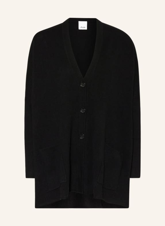 ALLUDE Cardigan with cashmere BLACK