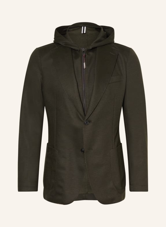 windsor. Suit jacket GILO slim fit with detachable hood DARK GREEN