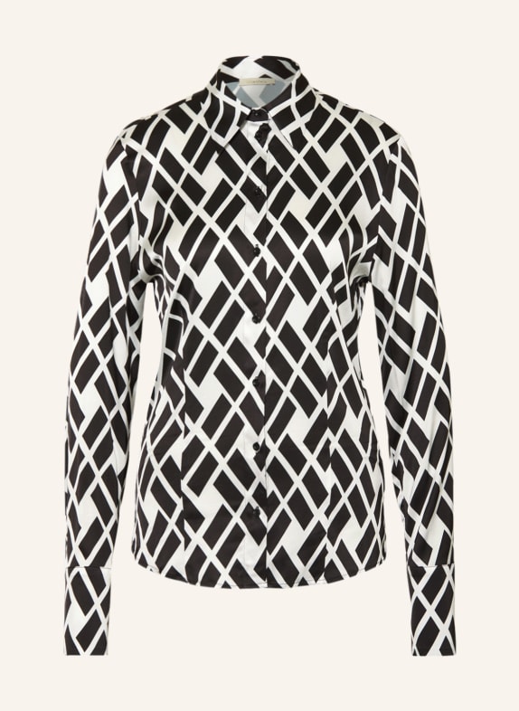 lilienfels Satin shirt blouse BLACK/ WHITE
