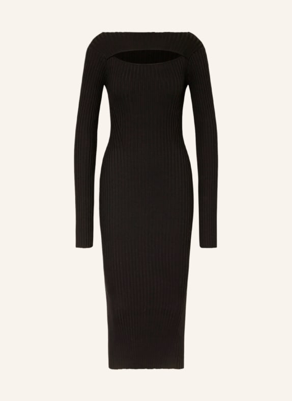 ANINE BING Knit dress LORA with cut-out BLACK