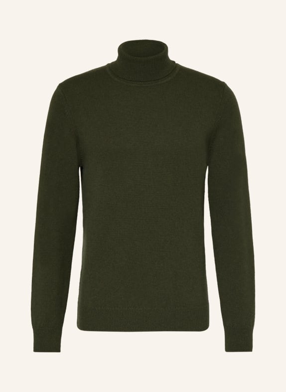 NORSE PROJECTS Turtleneck sweater KIRK made of merino wool GREEN