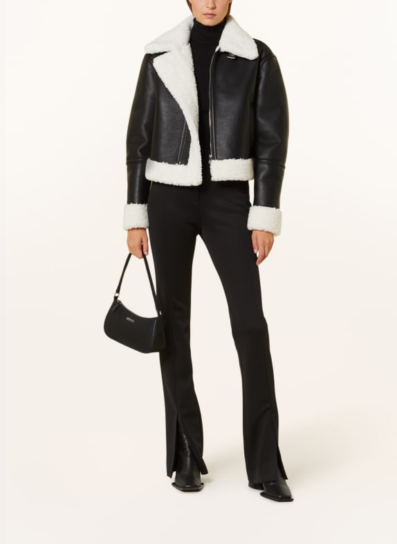 HUGO Jacket ADAPH in leather look with teddy
