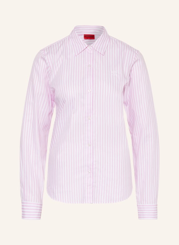 HUGO Hemdbluse THE ESSENTIAL ROSA/ WEISS
