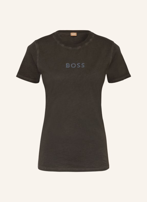 BOSS T-Shirt ELOGOSP mit Schmucksteinen SCHWARZ