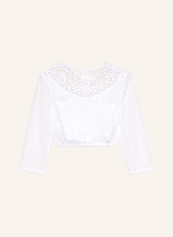 WALDORFF Dirndl blouse made of crochet lace WHITE