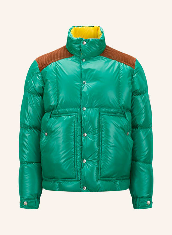 MONCLER Down jacket AIN GREEN/ COGNAC