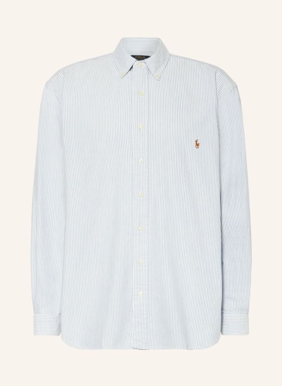 POLO RALPH LAUREN Big & Tall Oxford shirt core fit LIGHT BLUE/ WHITE/ LIGHT ORANGE