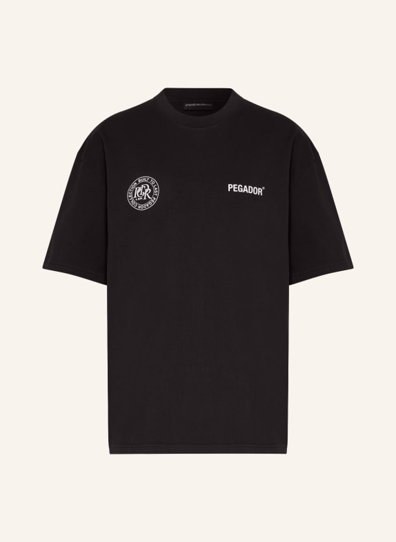 PEGADOR Oversized shirt DIKE BLACK/ WHITE