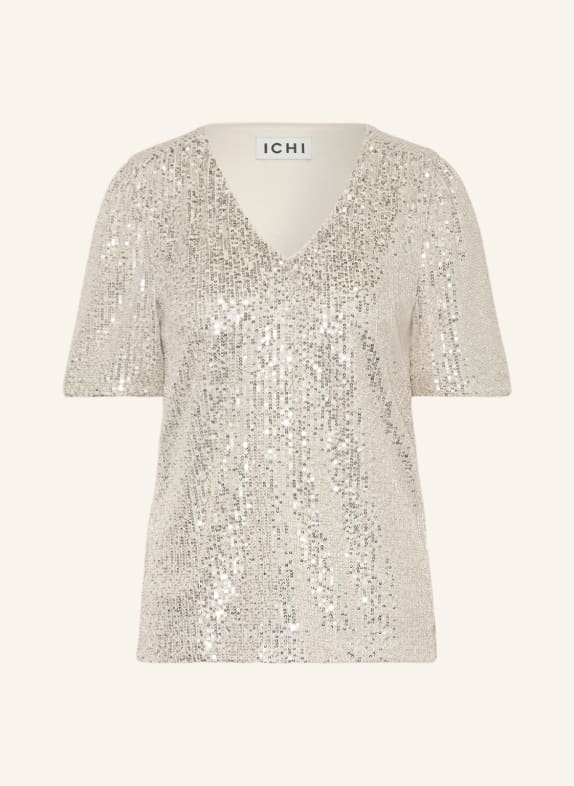 ICHI Shirt blouse IHFAUCI with sequins CREAM