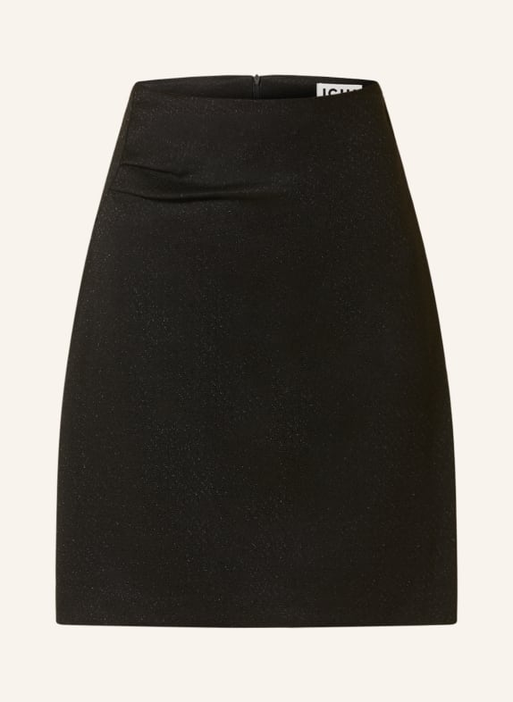 ICHI Skirt IHKATE with glitter thread BLACK