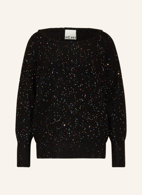 ICHI Sweater IHANNLIE with sequins BLACK