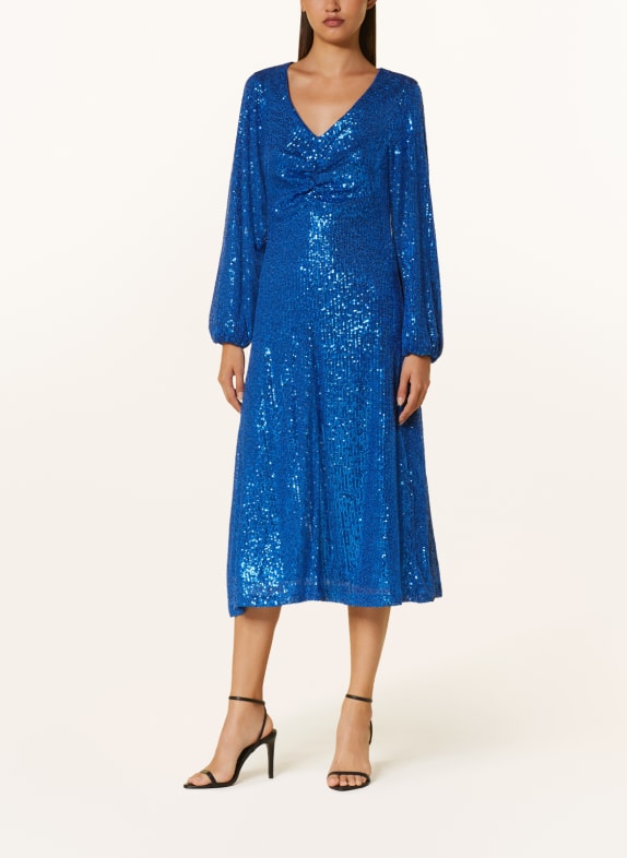 ICHI Dress IHFAUCI with sequins BLUE