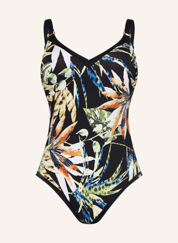 Charmline Shaping swimsuit MIDNIGHT SOUNDS BLACK