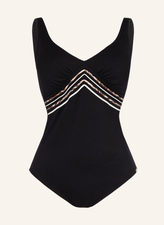 Charmline Shaping swimsuit JUNGLE STRIPES BLACK