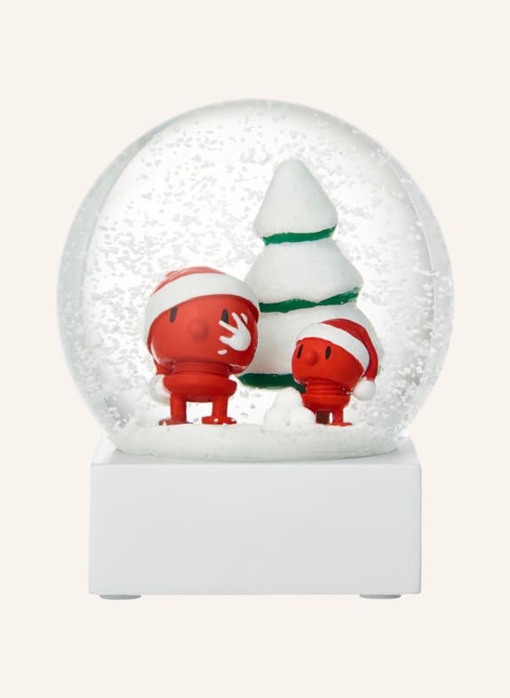 Hoptimist Schneekugel SANTA LARGE WEISS/ ROT