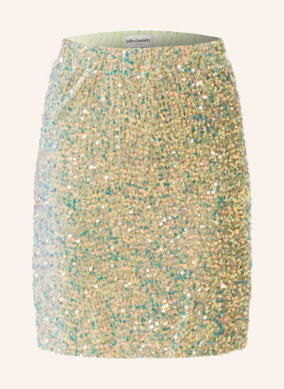 lollys laundry Skirt ANNALL with sequins LIGHT GREEN